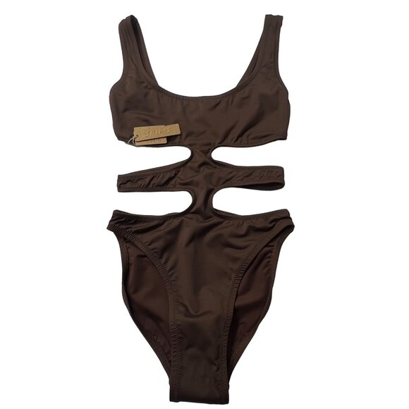 SKIMS Swim Tank Monokini Cocoa XXS - Picture 2 of 11